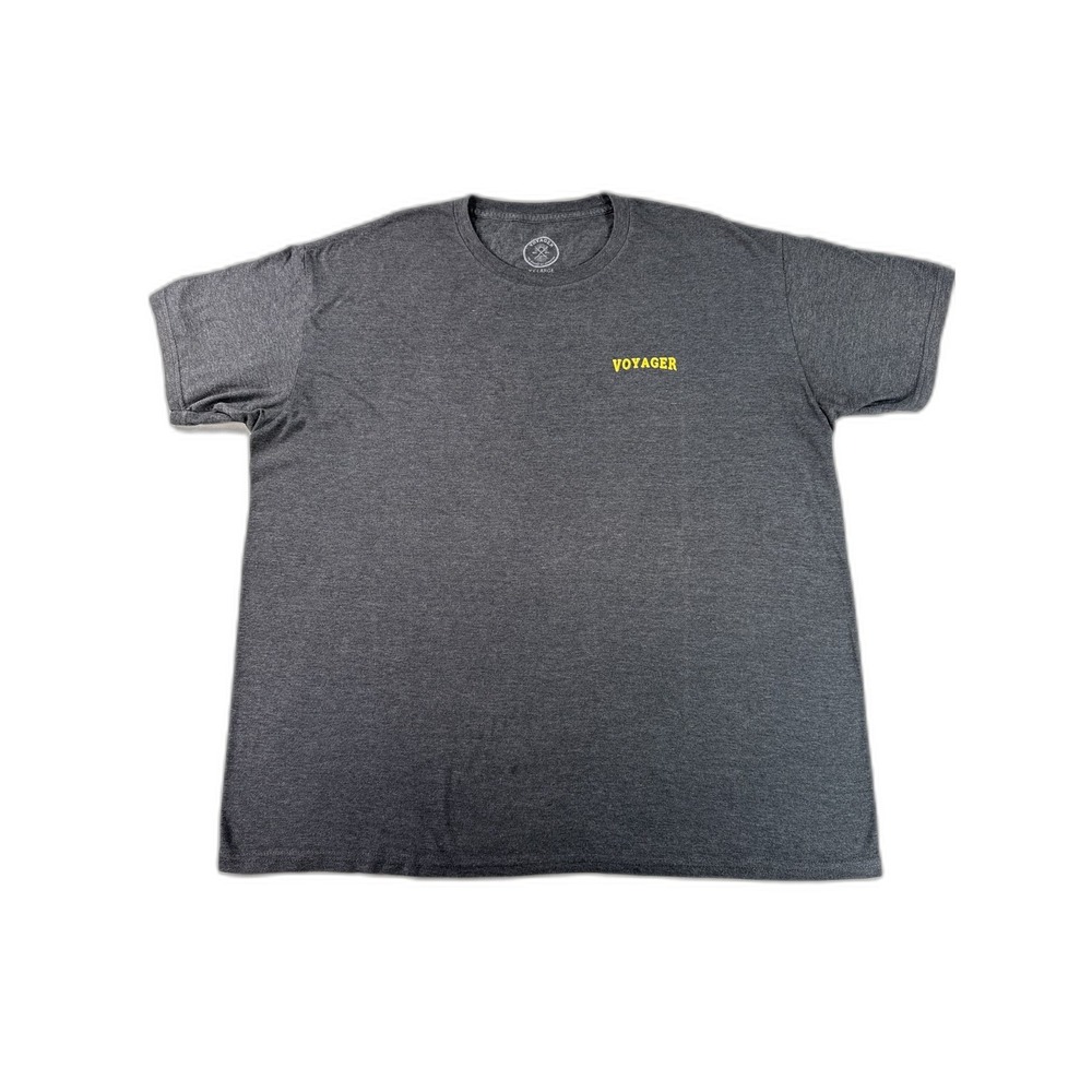 VOYAGER Charcoal Graphic Tee XX LARGE XX Gray Cotton Polyester Crewneck Short